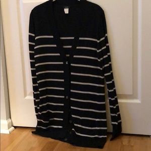 J. Crew black & white cardigan